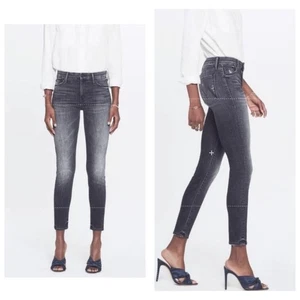 Mother Denim Jeans High Waisted Looker Ankle Size 28 Black Leave the Lights On - Picture 1 of 12