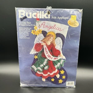 Bucilla Celestial Angel Felt Appliqué 18" Christmas Stocking Kit #83956 - Picture 1 of 3