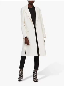 AllSaints Women’s. Aleida Duster Coat Jacket Ecru US Sz 6 Uk 10 Quiet Luxury - Picture 1 of 10