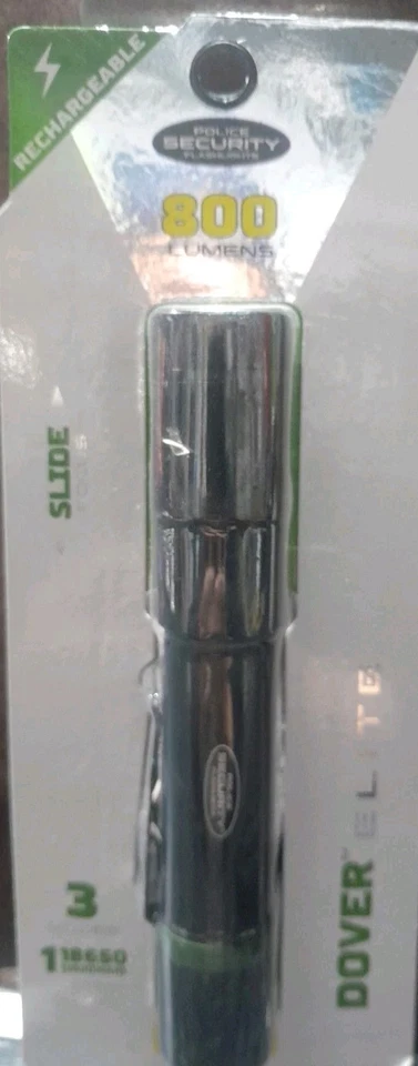 Police Security Elite Dover Flashlight 600 Lumens Rechargeable 98295