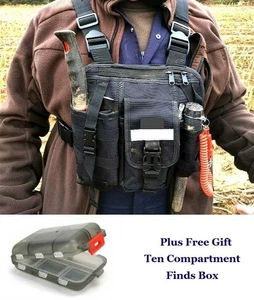 Metal Detecting Finds Bag - Multi Pocket - Chest Rig Pack - Picture 1 of 9
