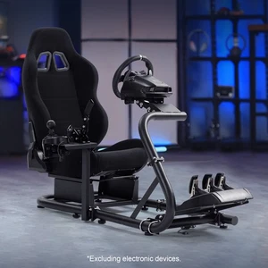 Dardoo Cockpit Da Corsa Con Sedile Nero Adatto A Logitech G923 Thrustmaster T300 - Picture 1 of 7
