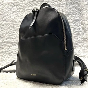 BALLY Backpack All Leather Black Recent Model - Picture 1 of 13