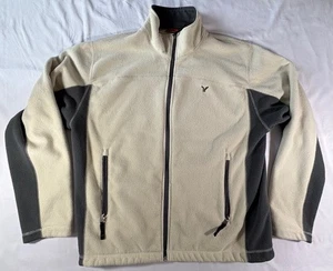 Chaqueta polar con cremallera completa American Eagle Outfitters para hombre talla grande crema - Imagen 1 de 11