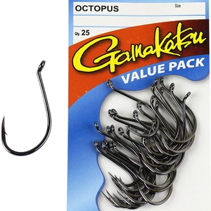 Gamakatsu Octopus Black Fishing Hooks 25 Pack Sizes 14 to 10/0 - Picture 1 of 1