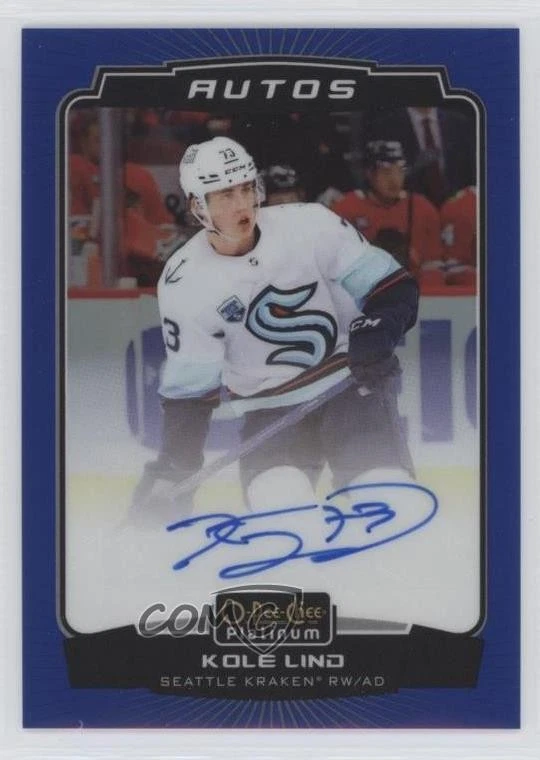 2022-23 O-Pee-Chee Platinum Blue Rainbow Auto Kole Lind #BA-LI Auto - Image 1 of 2