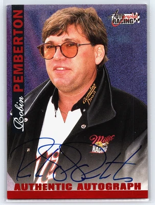 1996 Score Board Auto Racing Robin Pemberton Red Auto - Image 1 of 2