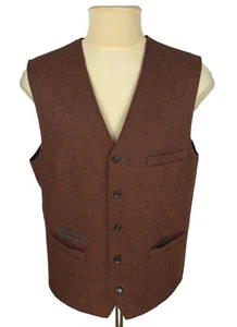 Carl Gross Herren Weste Braun Wolle Tweed Gilet Größe EU 52 / UK 42R (L) - Bild 1 von 10