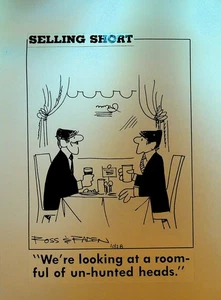 Selling Short Original Comic Strip Art 1980s Roomful Unhunted Heads - Picture 1 of 1