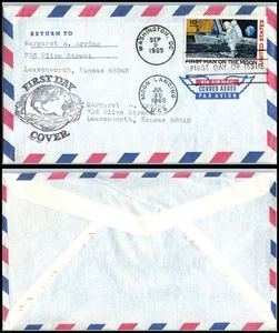1969 First Man on the Moon Sc C76 Apollo 11 FDC with generic cachet airmail - Picture 1 of 1