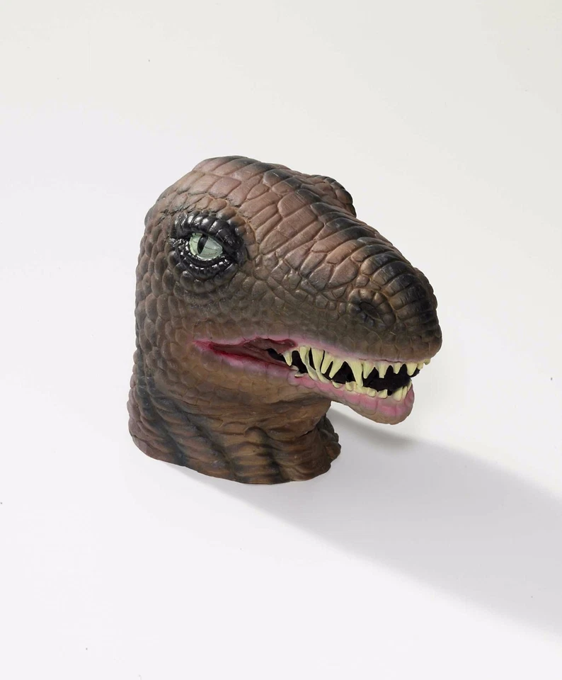 Dinosaur Mask Brown Full Head Latex Prehistoric Animal Mask Halloween Disguise - Image 1 of 1
