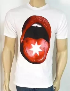 DC Schuhe offenes breites grafisches T-Shirt Herren weiß 100 % Baumwolle neu mit Etikett - Bild 1 von 2