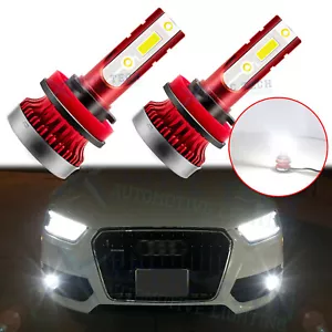 For Audi A3 A4 A5 A6 A8 Q3 Q5 S4 SQ5 TT LED Fog Light Bulbs 6000K Bright White - Picture 1 of 12