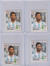(4) 2018 Panini FIFA World Cup Russia #276 LIONEL MESSI STICKERS Pink Back