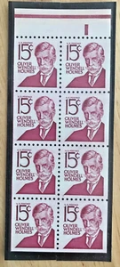 SCOTT #1288Bc OLIVER WENDELL HOLMES PANE OF 8 MNH STAMPS - Picture 1 of 2