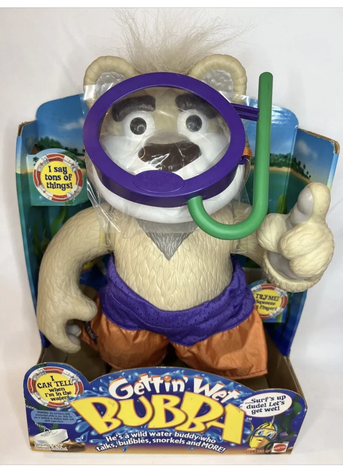 1999 Mattel Gettin' Wet Bubba Talking Snorkeling Water Bear