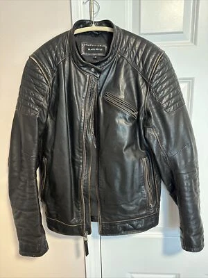 Black Rivet Motorcycle Jacket Small - Image 1 of 4