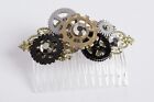 SteamPunk Cosplay Victorian Style Industrial Hair Comb with Gears, NEW SEALED