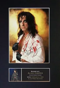 ALICE COOPER Mounted Signed Autograph Photo Print A4 #64 - Picture 1 of 10
