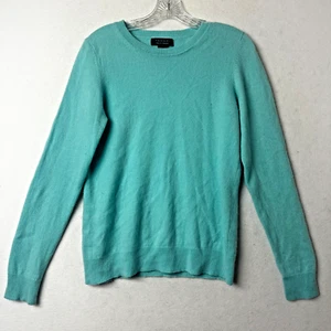 Tahari Pullover Gr. L Kaschmir 2-fädig babyblau leise Luxus altes Geld kuschelig - Bild 1 von 4