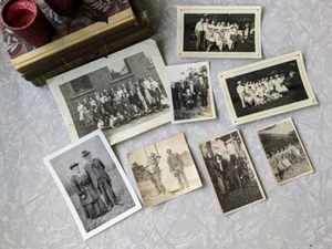 8 Antique B&W Group Photos Turn of Century 1900s African American Halloween - Picture 1 of 9