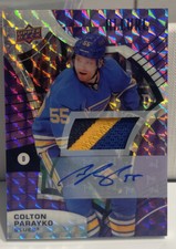 2021-22 Upper Deck Allure Purple Diamond /10 Colton Parayko #55 Patch Auto