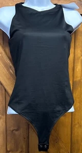 NEU Reoria hochgeschlossener ärmellos Body Anzug Druckknopf Schritt Small S schwarz Shaper - Bild 1 von 6