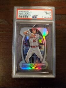 Mike Trout 2019 Bowman Sterling Continuity #BS-20 Insert PSA 9 Mint Angels