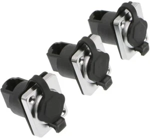 RJ45 Schnittstelle wasserdichte Steckdosen IP65 Ethernet Panelmontage 3pcs SYNC- - Bild 1 von 4