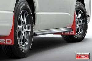 JDM OEM TOYOTA HIACE 200 TRD RED Splash Guards Mud Flaps MS328-26001 4PCS JAPAN - Picture 1 of 6