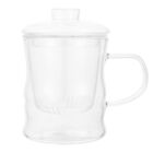 1 Set Office Cup Glass Tea Cup Liner Filter Tea Cup Transparent Glass Tea Cup