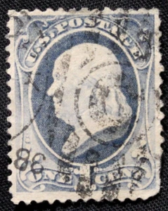 US Stamps Scott #206 ~ 1881-82 1¢ Franklin RL10 - Picture 1 of 1