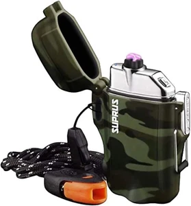 Waterproof Lighter 3 Modes of Flashlight Windproof Lighter Dual Arc Electric Lig - Picture 1 of 12