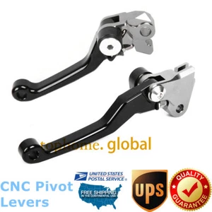 For Yamaha YZ125 YZ250 YZ250F YZ426F YZ450F Pivot Clutch Brake Levers US Black - Picture 1 of 9