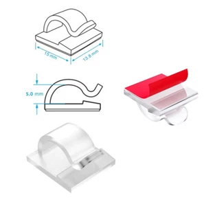 10pcs Self-adhesive Cable Organizer Wire Tie Cable Clamp Clips Holder Manager - Picture 1 of 17