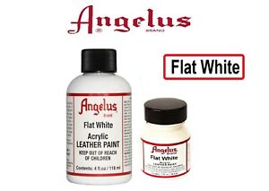 Pintura de cuero acrílico marca Angelus - blanco plano - 1 oz / 4o