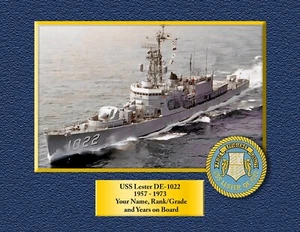 USS Lester DE-1022 Custom Personalized Print of US Navy Gift Idea - Picture 1 of 12
