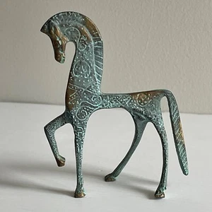 Cast Bronze Etruscan Horse Statue Figurine Vintage Mid Century MCM - Bild 1 von 14