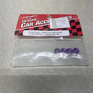 Dynamite Purple 5mm Aluminum Locknuts (4 pcs) DYN7552 - Picture 1 of 2