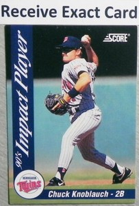 Chuck Knoblauch 1992 Score Card #1 from 90's Impact Player Set _ Exact Card (J)