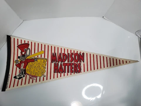 Vintage MiLB Madison Hatters 30x12 Pennant 1994 Cover