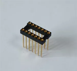 4 x Präzisionsfassungen und -stecker für DIL-IC/ DIL-14 NG - 14-polig - RM 2,54 - Bild 1 von 4
