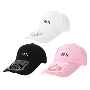 Unisex Portable Fan Cooling Baseball Hat Outdoor Sport Cap Summer Camping Hiking - Picture 1 of 13