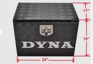 24"W Aluminum Pickup Truck Underbody Bed Tool Box with Keys - Black - Picture 1 of 1