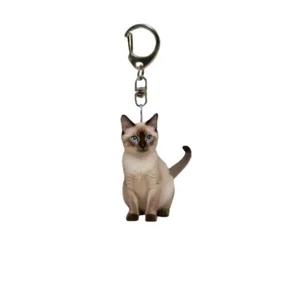 Keyring Fashion Charm BURMESE CAT KITTEN 5.1cm x 3.3cm - Picture 1 of 1