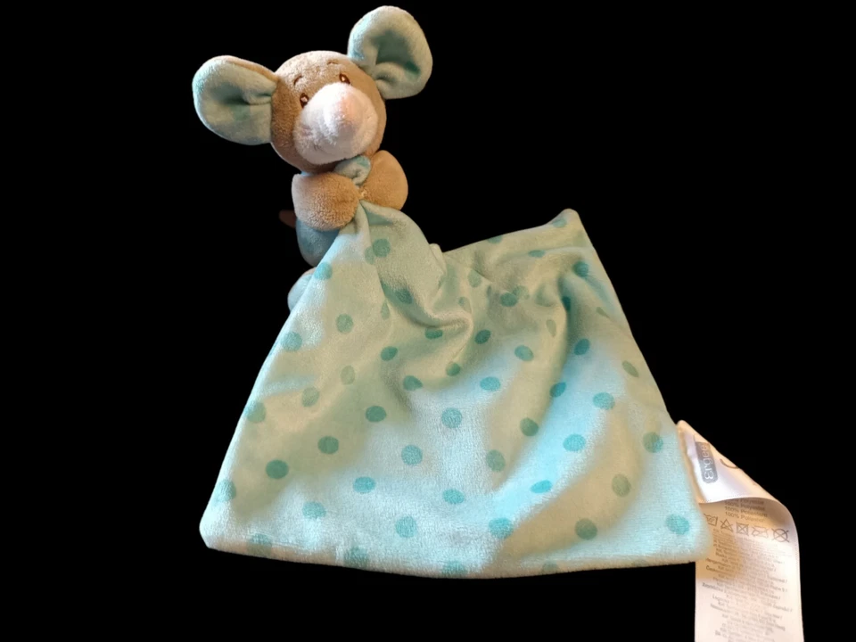 KIK Ergee Schmusetuch Maus blau Punkte TOP - Bild 1 von 4