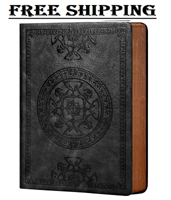 CAGIE Leather Vintage Journal for Men Soft Cover 256 Lined Pages Notebook 180 Lay Flat
