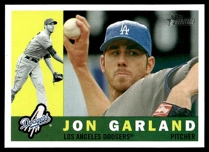 2009 Topps Heritage Jon Garland Los Angeles Dodgers #608 - Picture 1 of 2