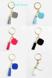 NEW Decal Monogram Ready Tassel Key Chain Purse Handbag Charm Fob - Picture 1 of 6