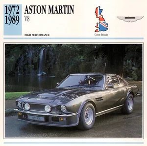 Aston Martin V8, 1972-1989. Collectors Club card. Classic Cars - Picture 1 of 2